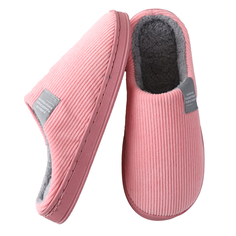FOOTOPPO Cotton Slippers for Men And Women, Winter Indoor Shoes, Non-Slip Slides for Couples, Autumn And Winter Home Wear