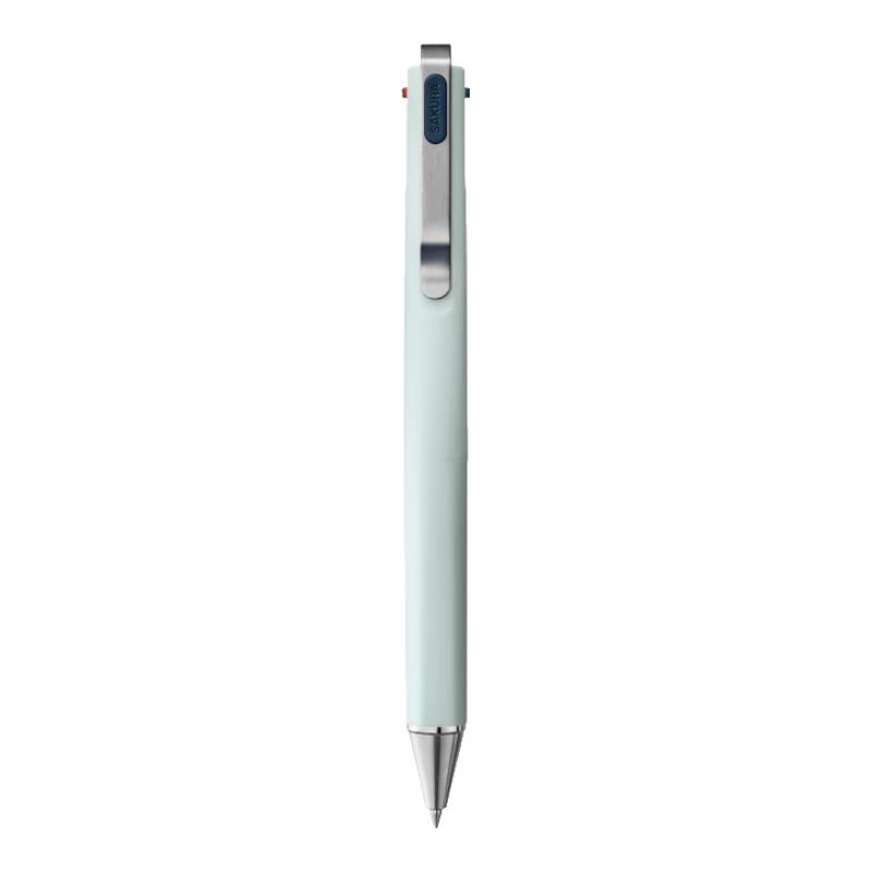 SAKURA 3-In Multifunctional Pen Ballsign ID 3C Retractable Gel Pen Night Black Pure Black Red Switchable 0.4mm Ink Pen Business Office Signature Pen B Model Mint Gree
