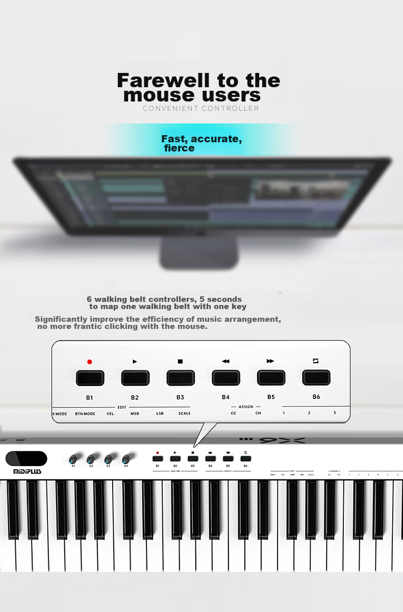 Midiplus X8III Upgraded Version, 88-Key Electronic Music Controller, Professional Composition Midi Keyboard 4