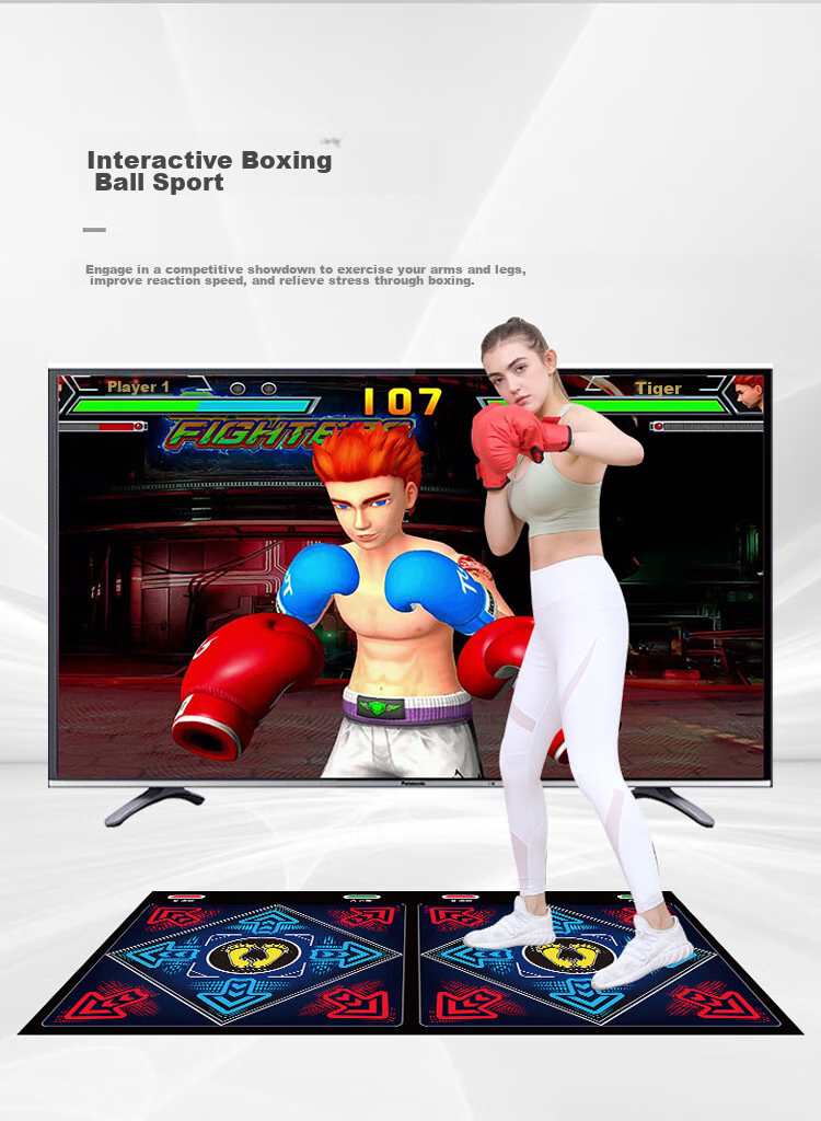 HongTai Double-Person Wireless Dance Mat, Home TV Dance Machine, Game Motion Sensing Hand And Foot Dancing, Leg Beautifying, Children's Running Mat 23