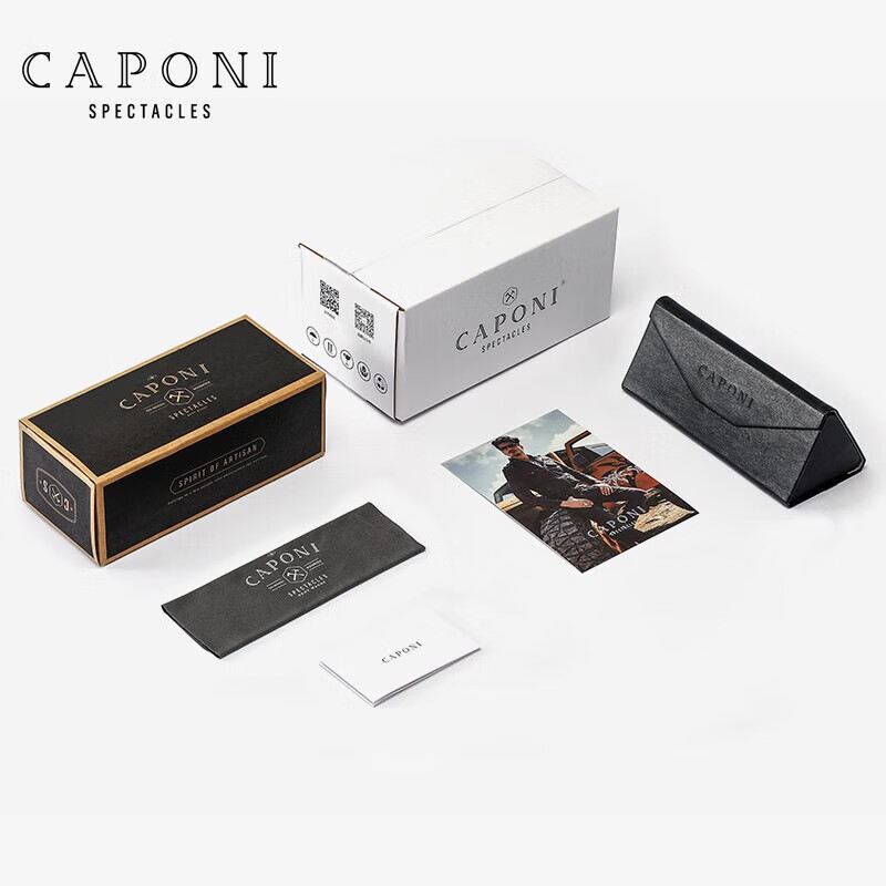 CAPONI Night Vision Driving Sunglasses for Men and Women, Polarized Night Driving Glasses with Prescription Lens Clip, Anti-Glare and Anti-Reflective