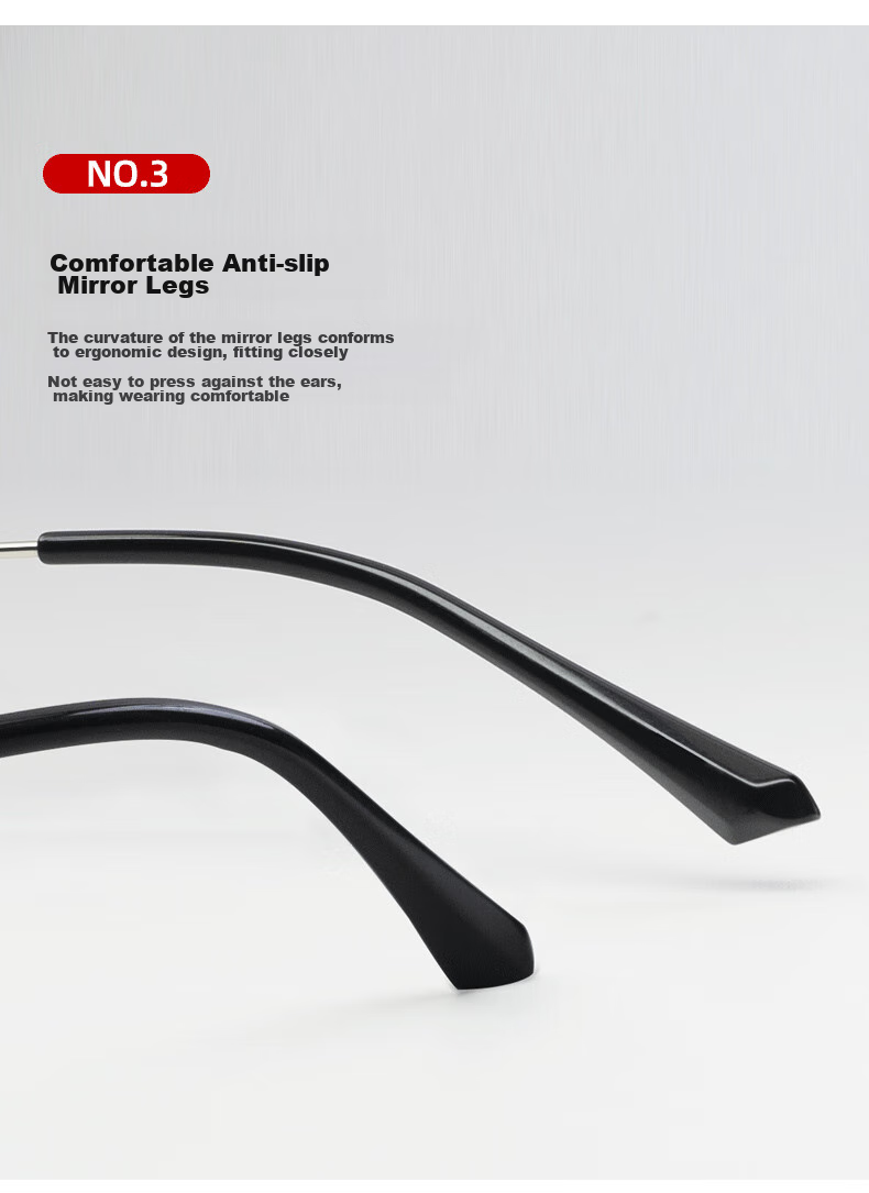 VGO Reading Glasses for Men And Women, Fashionable Ultra-Light High-Definition Anti-Blue Light Bifocal Glasses for Elderly, Model 9602 Black Silver 300 Degrees 20