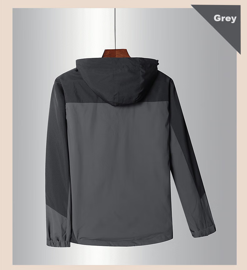 JEEP SPIRIT Men's Windbreaker Jacket for Spring, Autumn And Winter, Three-In Outdoor Sports Loose-Fitting Coat, Black, Size L 10
