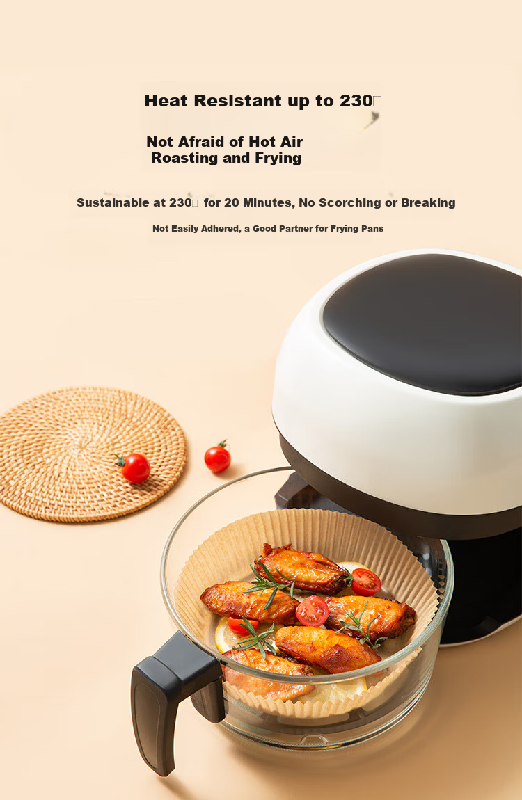 JD Original Air Fryer Paper, Large Baking Parchment Paper with Silicone Oil Coating, Suitable for Air Fryers with 5L Capacity Or More [120 Pieces] 5