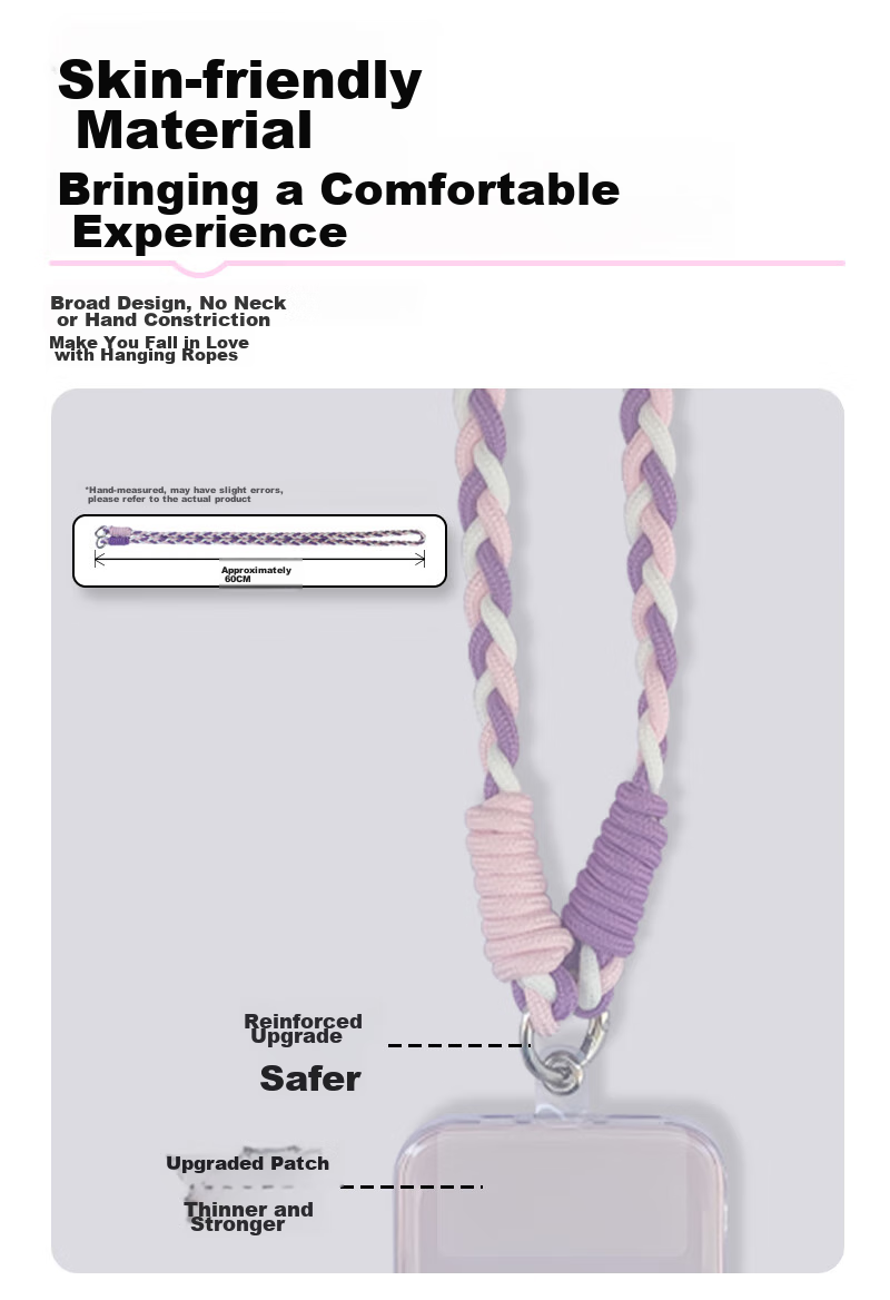 Jiangming Phone Lanyard, Neck Strap, Wrist Strap, Crossbody Bag, Car Key Holder, Student Card Case, Work ID Holder, Chain Pendant, Pad Accessory, Trendy Style 5