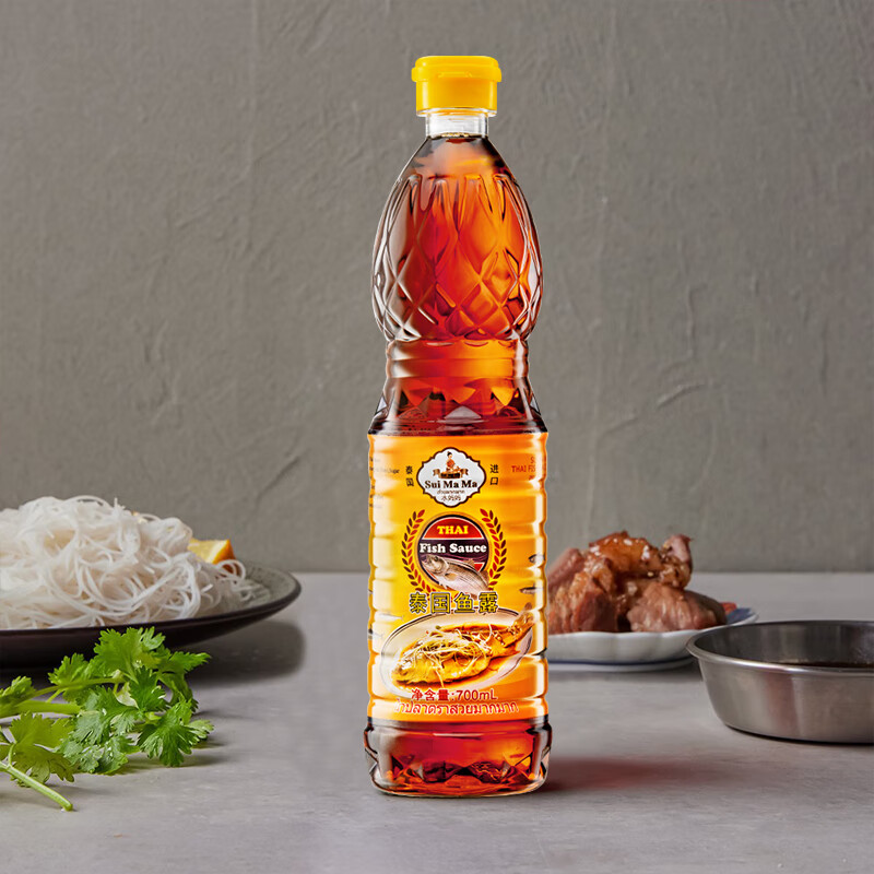 水妈妈泰国进口鱼露 凤尾鱼汁冬阴功汤泰国菜 辣白泡菜调料700ml塑料瓶