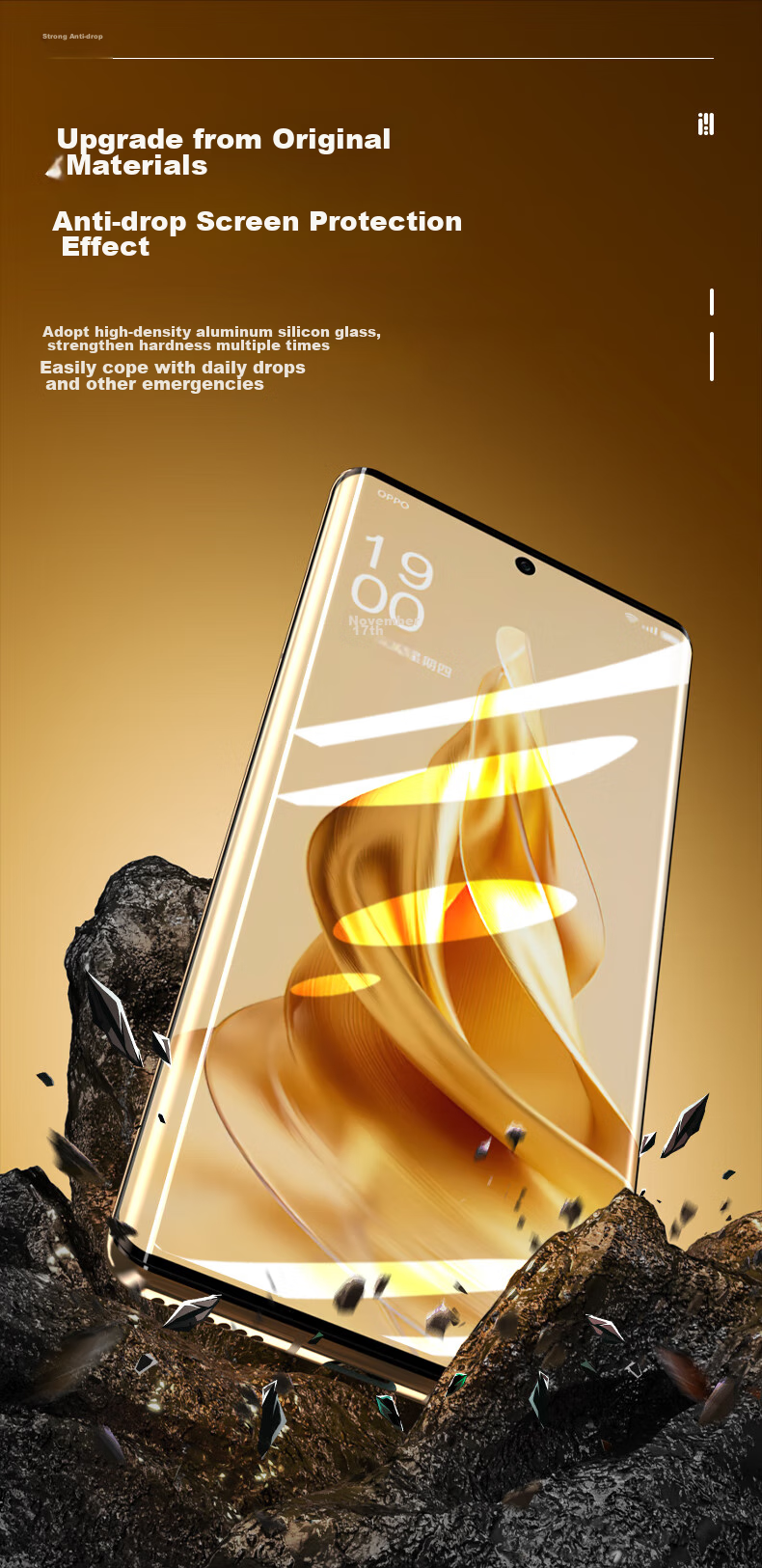 LLUNC Tempered Glass Screen Protector for OPPO Reno10, Compatible with Reno9pro/pro+, Reno9 Universal Curved Coverage Ultra-Thin Ultra-Clear Shatterproof Anti-Fingerprint Protective Film 6