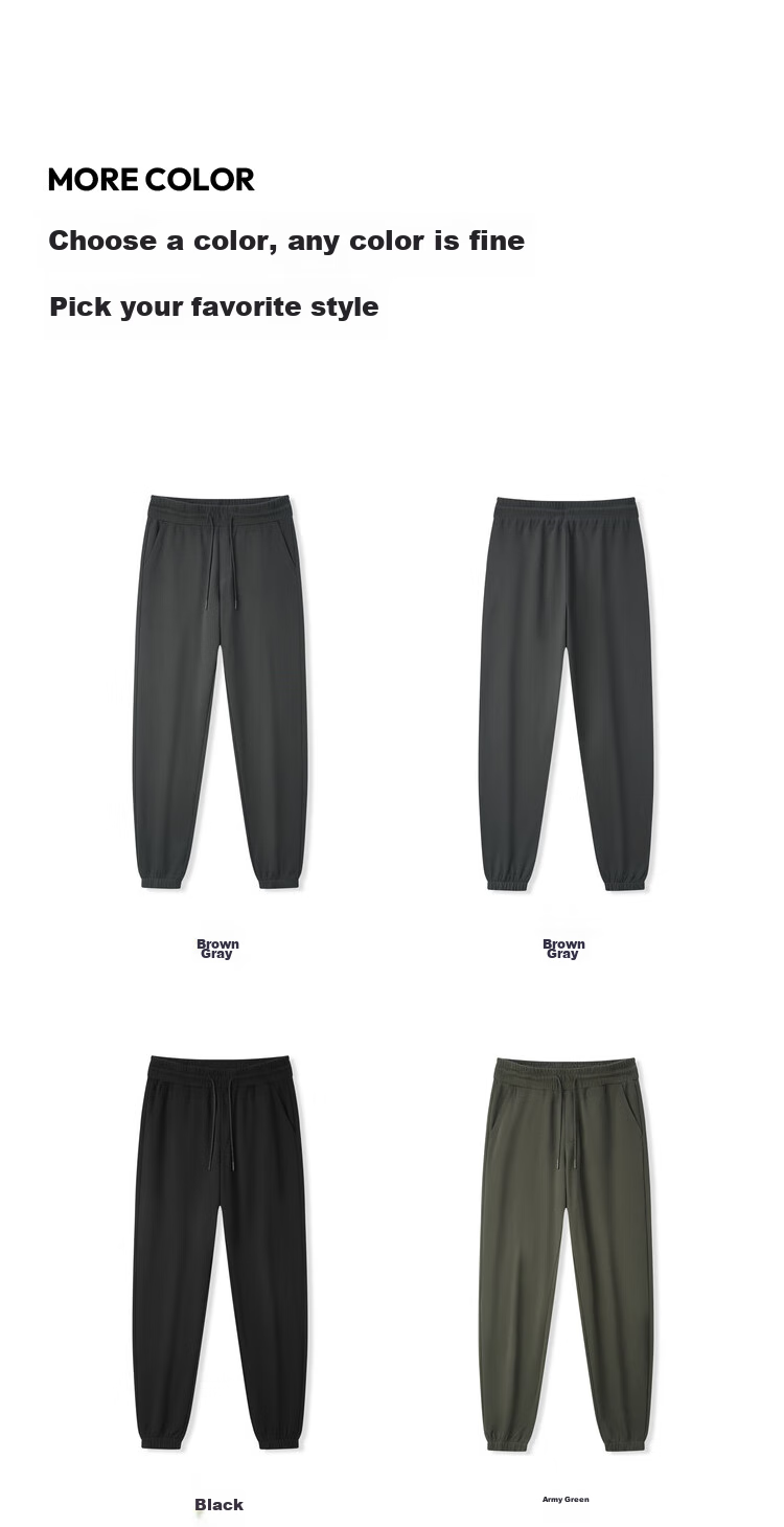 Semir Casual Pants for Men, Simple Solid Color Versatile Knitted Trousers, Autumn Drawstring Ankle-Tied Pants, Sporty Style 101524127121 24