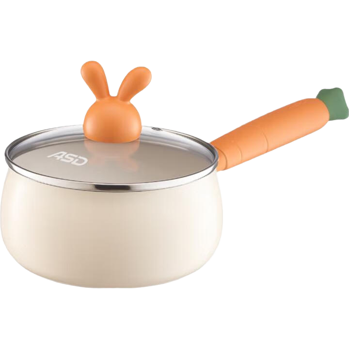 ASD Ceramic Non-Stick Milk Pot, Baby Food Pot, Small Milk Pot, Compatible with Induction And Gas Stoves, NL16T11WG