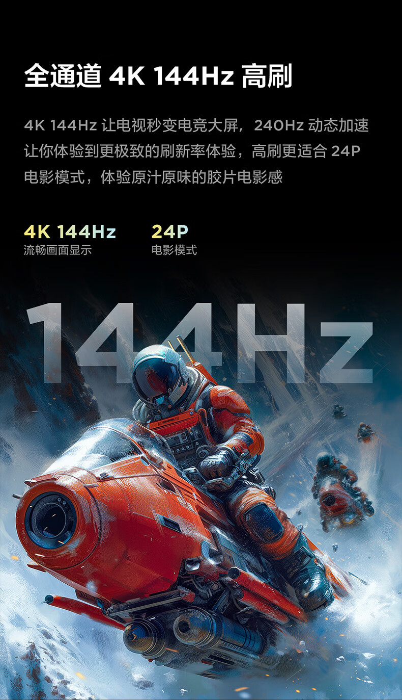TCL 推出 75 英寸雷鸟鹤 6 Pro 2024 款 MiniLED 电视:640 分区,4999 元 鹤 6 Pro 电视刷新率
