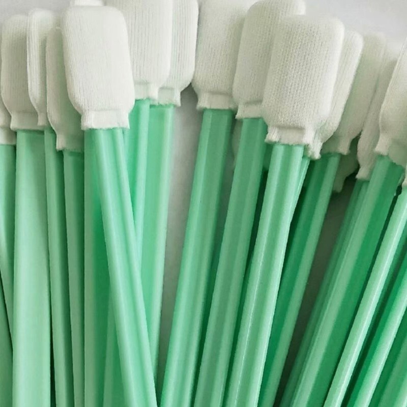 BAIGE Lint-Free Cotton Swabs, Industrial Cleanroom Cotton Swabs, Cleaning Sticks for Purification And Anti-Static Flat-Head Optical Lens Ultra-Fine Fiber Cotton Swabs, 100 Pieces/pack CW1D6605