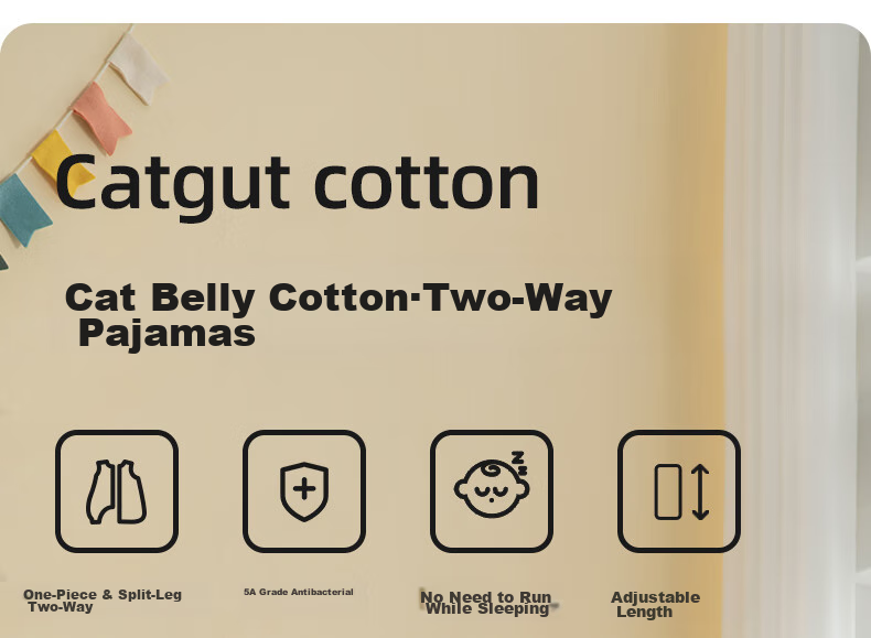 Beitaisi Baby Clothes, Spring And Autumn Cotton Pajamas, All-Season Infant Nightgown, Anti-Kick Blanket, Belly Protection, Cold Prevention Sleepwear 4