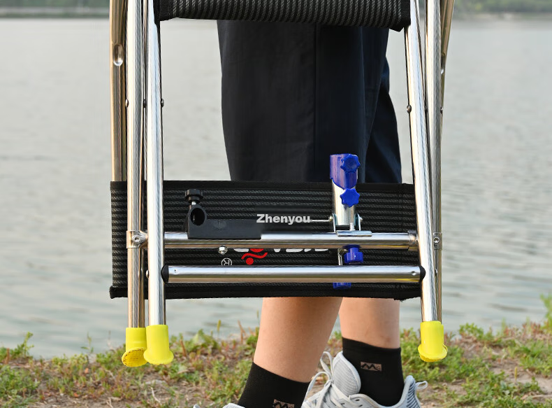 Grsaed Fishing Chair, Outdoor Portable Folding Chair, Stool, Thickened Leisure Chair, Outdoor Fishing Chair with Gun Rest Stand 3