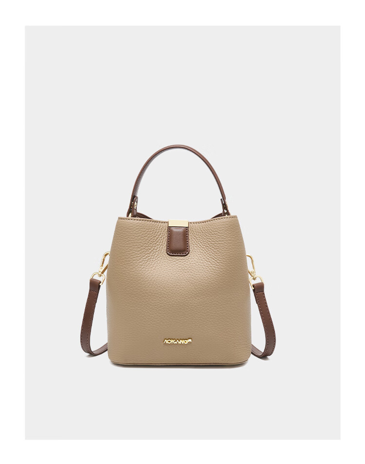 Aokang Women's Handbag, Trendy Cowhide Bucket Bag, Light Luxury Crossbody Shoulder Bag, Birthday Mother's Day Gift for Girlfriend Or Wife 21