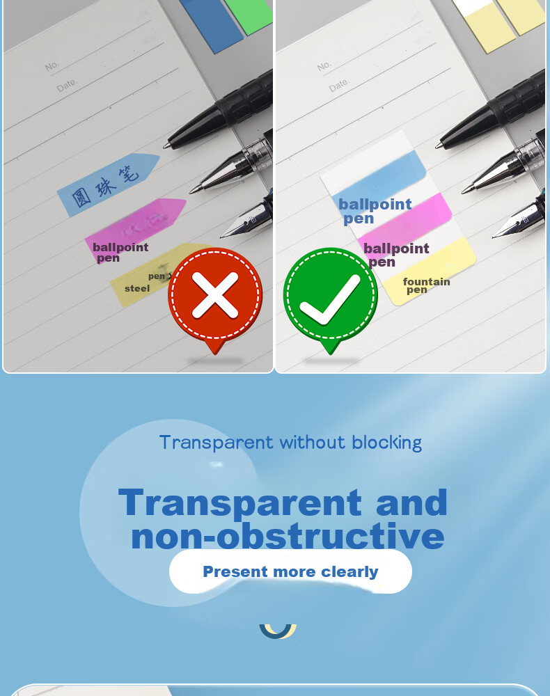 Licao Medium-Sized Label Stickers Index Tabs Bookmark Stickers, Writable Index Tabs with Strong Adhesive, Reusable Classification Page Markers, Student Note-Taking, Morandi, 120 Pieces in Total 9