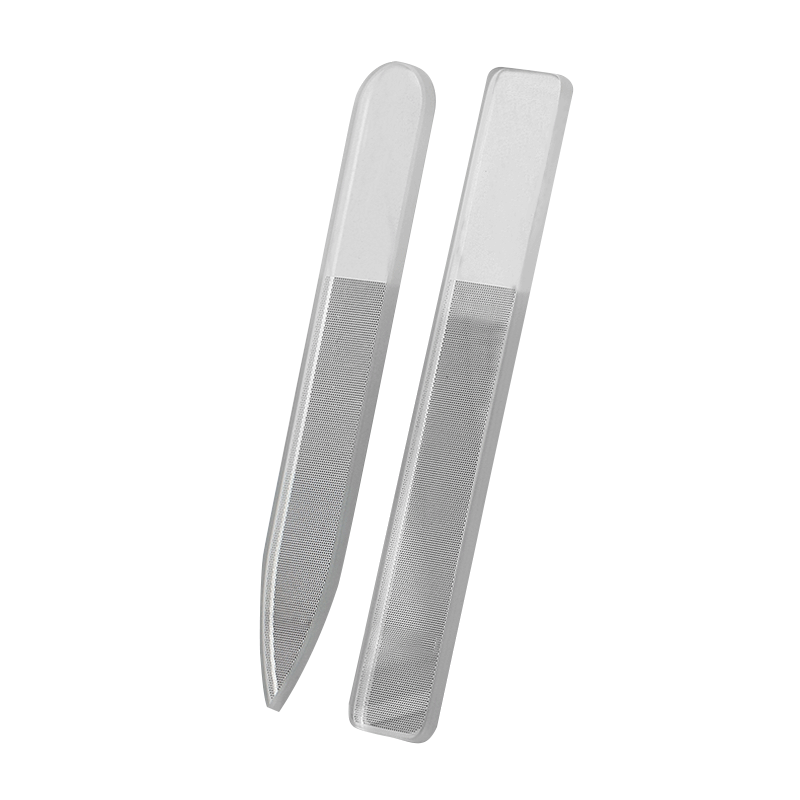 UPLUS Glass Nano Nail File, 2 Pieces with Individual Storage Box, Flat Head + Pointed Head, Nail Polishing Strip