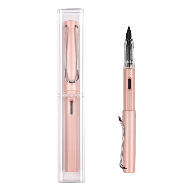 M&G Stationery, Elementary School Fountain Pen, Fine Nib for Male And Female Beginners, Back-To Handwriting Practice, Third Grade Correct Posture EF Nib Signature Pen, Single Pen in Pearl Red without Ink Cartridge AFPY522335