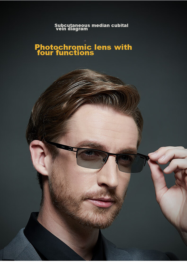 ARNO FOCUS ON YOUR EYES Reading Glasses for Men, Bifocal German Imported Automatic Zoom And Color-Changing Presbyopic Glasses A1050B 150 Degrees 2