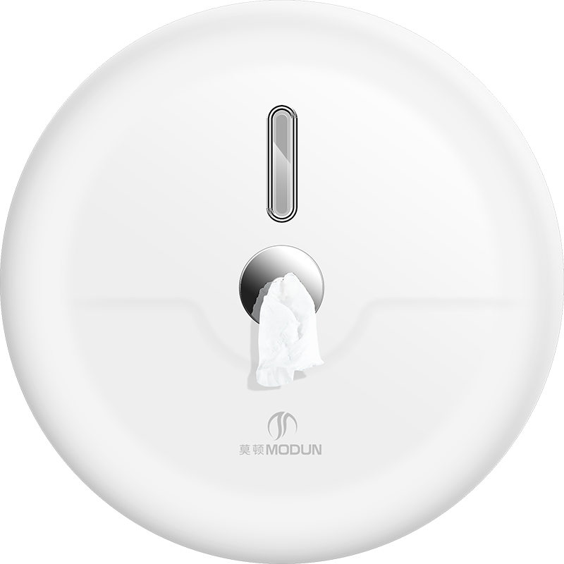 MODUN Wall-Mounted Large Roll Paper Dispenser, Commercial Use without Drilling, Bathroom Center-Pull Tissue Box, Toilet Paper Holder