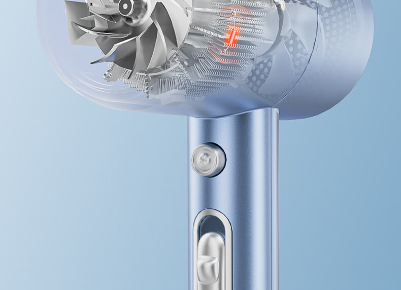 AUX Hair Dryer for Home Use, 1800W High Power, Strong Airflow, Quick-Drying, Hot And Cold Air Adjustable, Negative Ion Hair Protection, Constant Temperature, Gentle on Hair, Quiet Electric Hair Dryer, Blue Color 20
