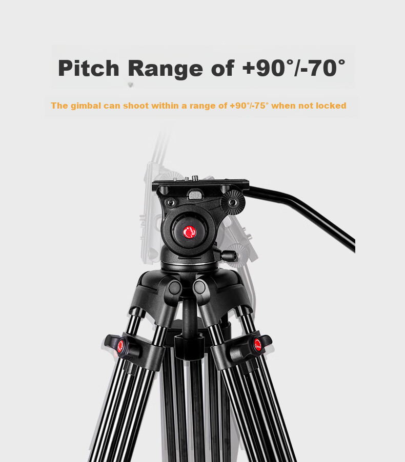 Hakutatz Hakutatz 2061 Camera Tripod, Professional Photography Gimbal, Camera Tripod, Micro Film Wedding Video Live Streaming Sliding Rail, Hydraulic Damping Gimbal 13