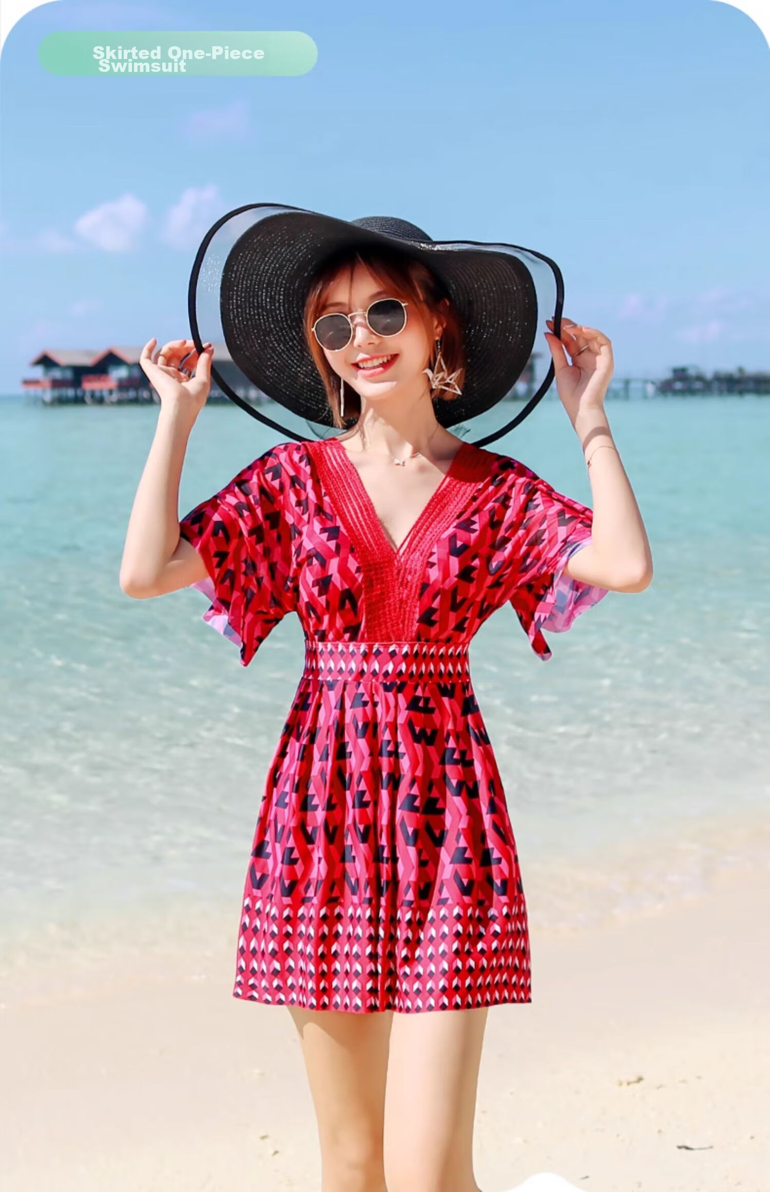 Yifu Sun Protection Swimsuit for Women, Tummy Control Slimming Fairy Style, Trendy Korean Hot Spring Swimwear, Plus Size for Curvy Women And Students 2