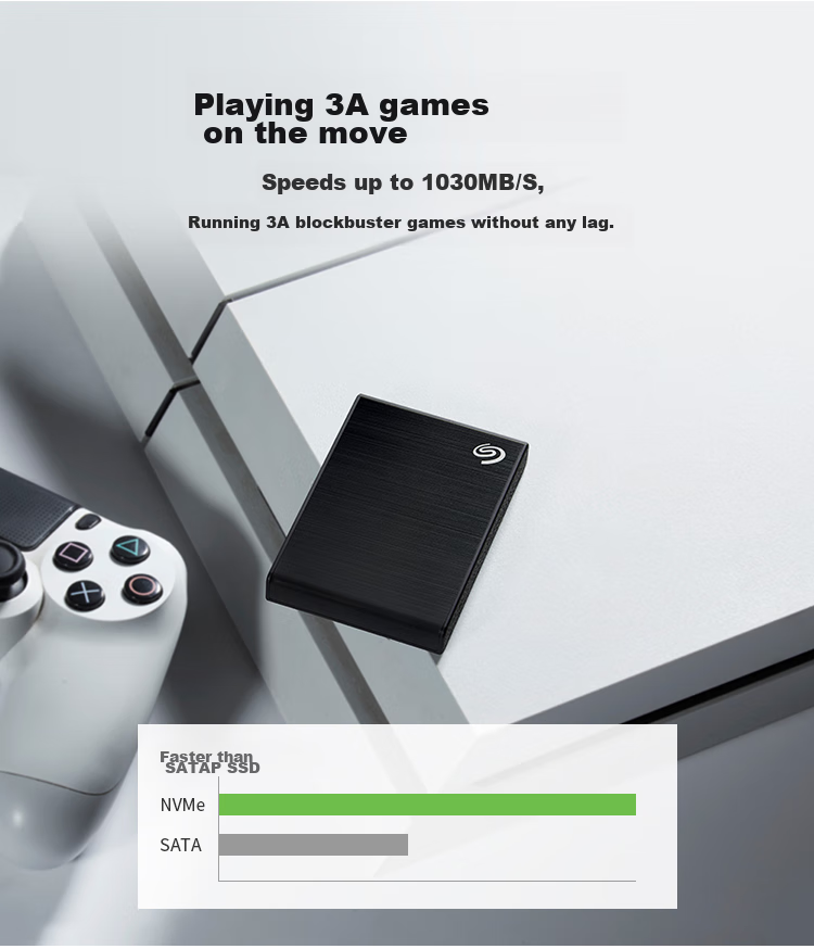 SEAGATE Solid State Portable Hard Drive, 2TB PSSD, USB3.2, SEAGATE Ruiyi, Mini Compact, High-Speed Transfer, Portable And Compact, 3-Year Warranty 6