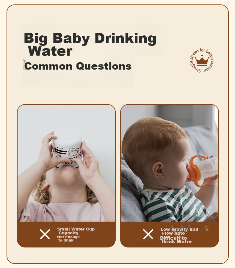 Beleca Straw Bottle for Babies over 12 Months to 6 Years Old, Shatterproof And Spill-Proof PPSU Direct Drinking Bottle, 330ml Large Capacity 2
