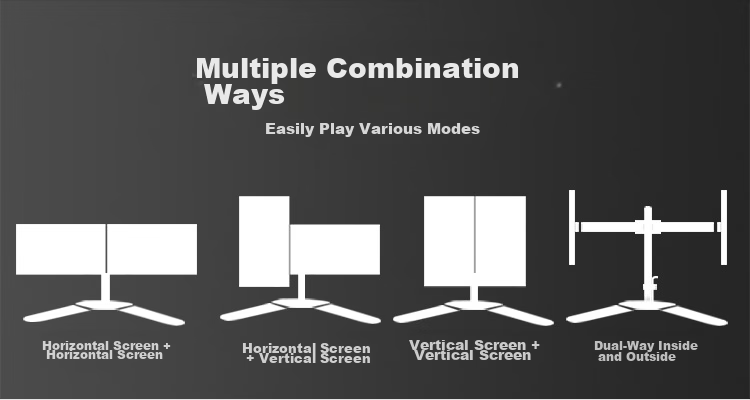 Zhiercheng Monitor Stand, 17-32 Inch Computer Stand Arm, Desktop Monitor Screen Support, Mechanical Arm Riser, Center Position Return, More Space-Saving 13