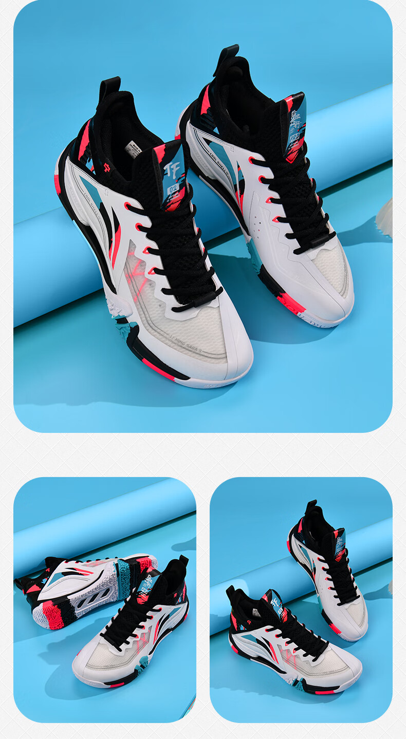Li-Ning Badminton Shoes for Men And Women, II Ground-Flying 2 PRO Professional Competition Badminton Shoes, Black/standard White, Size 37 11