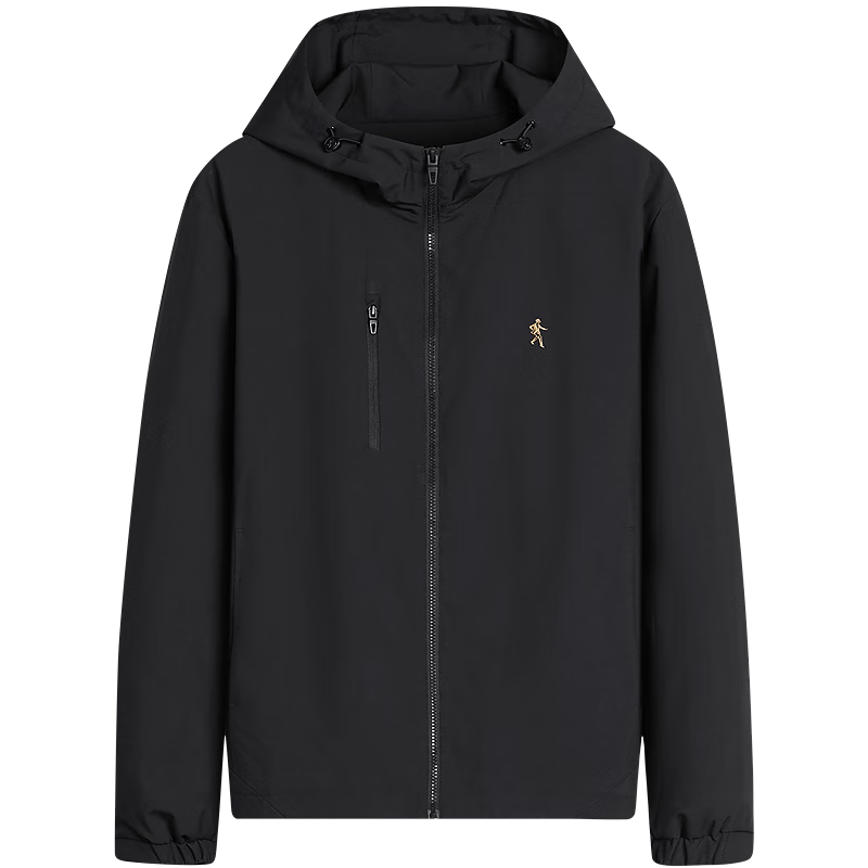 Dance with Wolves [Tech Triple Protection & Fleece Lining] Autumn Winter Outdoor Hooded Jacket Men's Jacket 001 Black 185