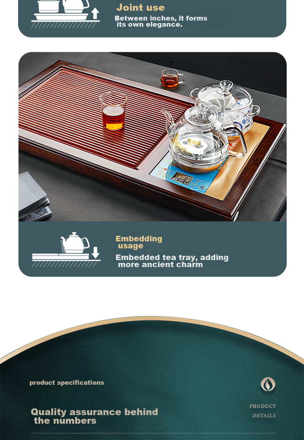 KAMJOVE One-Touch Fully Automatic Bottom Water-Filling Electric Kettle, Glass Intelligent Temperature-Controlled Electric Tea Stove, H9 Yiyhe Garden Co-Branded Editio 27