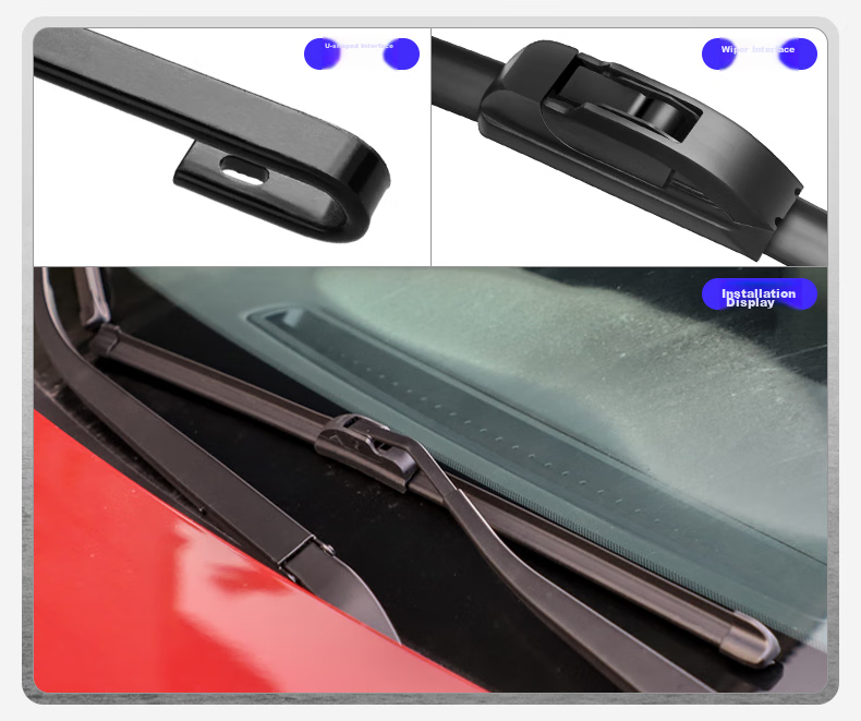 Deyun Boneless Car Wiper Blades, Quiet And Wear-Resistant Rubber Strips, Great Wall Haval 2011 to 2016 Models, Original U-Shaped Interface 8