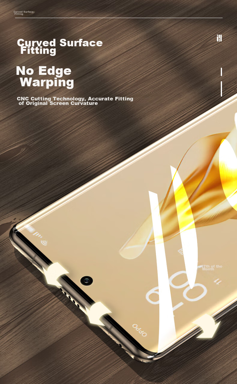 LLUNC Tempered Glass Screen Protector for OPPO Reno10, Compatible with Reno9pro/pro+, Reno9 Universal Curved Coverage Ultra-Thin Ultra-Clear Shatterproof Anti-Fingerprint Protective Film 8