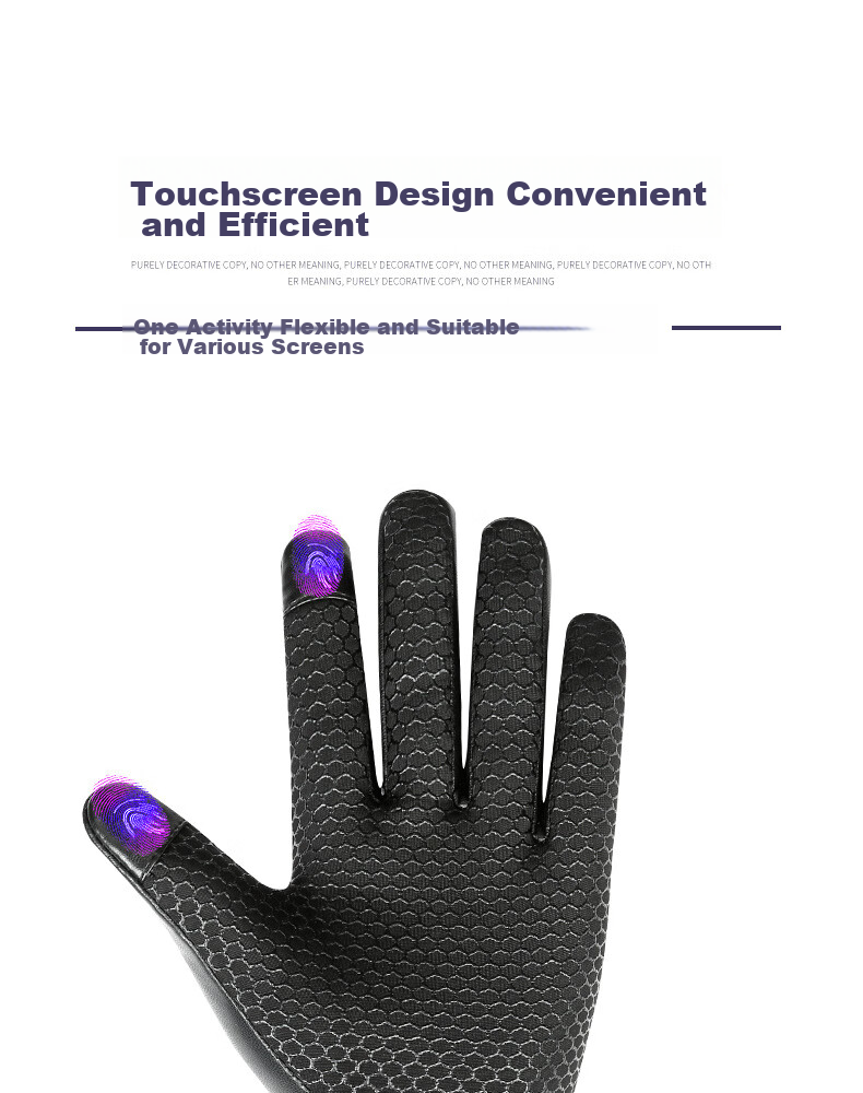 Move Iron Winter Gloves, Warm And Windproof Leather Gloves for Men And Women, Outdoor Cycling Sports Waterproof Ski Gloves with Touchscreen Functio 8