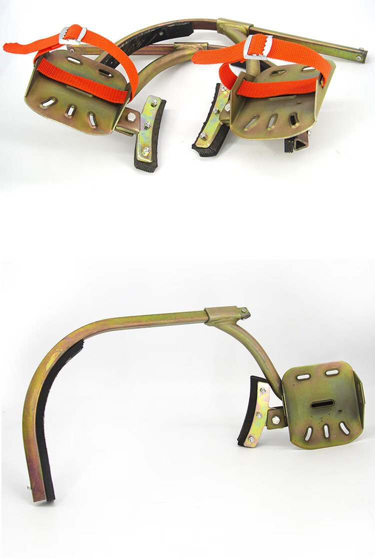 Beifute Electrical Pole Climbing Clamp, High-Strength Load-Bearing Pole Foot Climber for Cement Poles, Seamless Triangular Steel Type 300 5