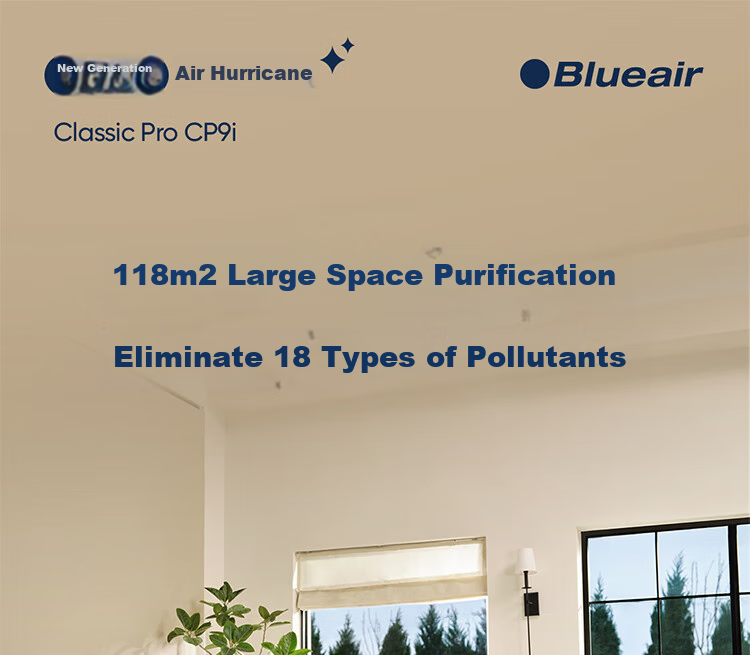 Blueair Air Purifier, Formaldehyde Removal, Large Space Medical-Grade Purification Machine, New Home Quick Move-In, Household Bedroom Use, Removes Flu, Smoke, Odors, Cat Hair, CP9i 1