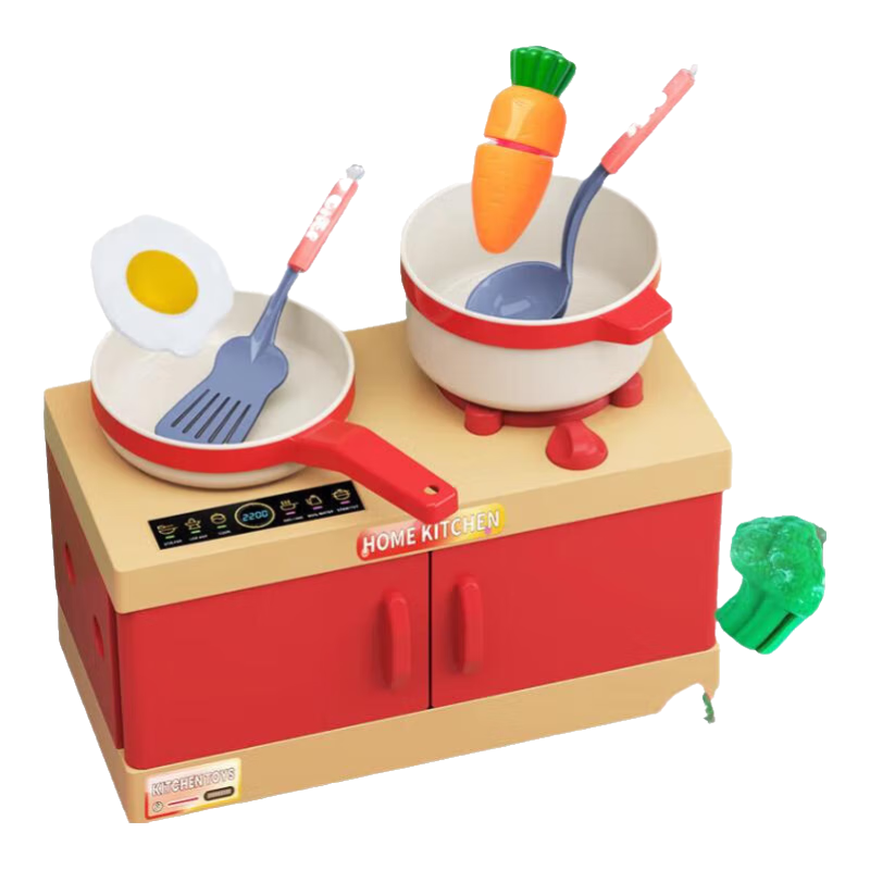 Beimuxing Children's Mini Kitchen Playset, Pretend Cooking Utensils Toy, for Boys And Girls Aged 3-6, New Year And Birthday Gift