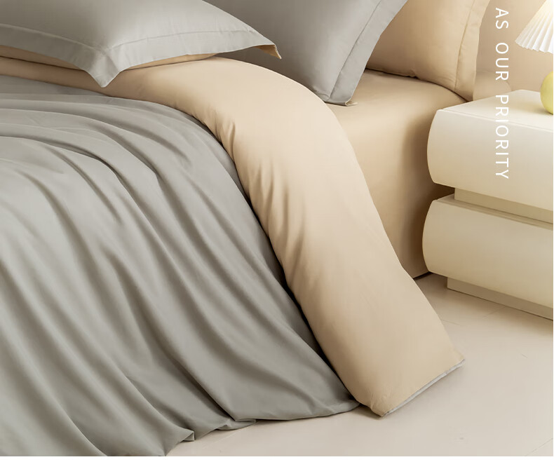 AMOR Antibacterial Class A 100-Count Long-Staple Cotton Brushed Duvet Cover, Single Piece, Pure Cotton, Chocolate Brown, 220x240cm 9