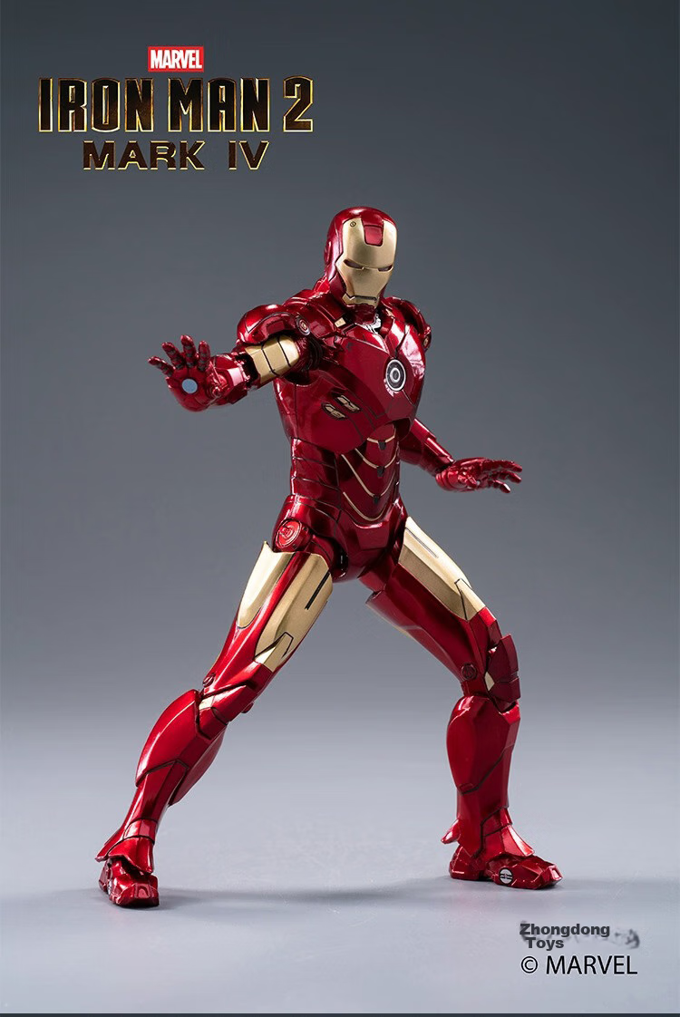 Marvel Iron Man MK4 Action Figure, Articulated Joint Display Model, Birthday Gift for Boys 10