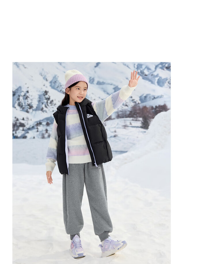 BALABALA Girls' down Vest, Autumn And Winter Children's Clothing, Hooded Jacket [Kuromi IP Mall Same Style], 202424101002 13
