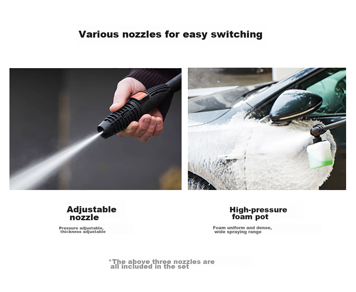 BOSCH UA125 High-Pressure Car Washer, 220V Household And Garden Cleaning Tool, Portable High-Power Water Gun Cleaning Machine 7