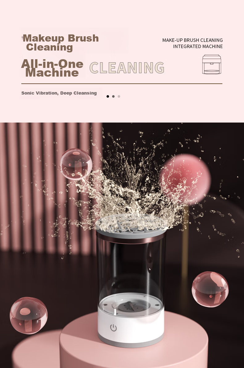 Chense Electric Makeup Brush Washer, Automatic Cleaning Device, Quick Wash And Dry, Makeup Brush Cleaner 1