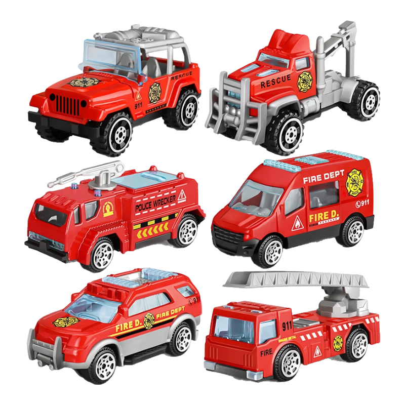 BAOLE STAR TOYS Children's Toy, Early Education Fire Truck Car Model, Alloy Toy Car, Boys' Toy, Birthday Gift
