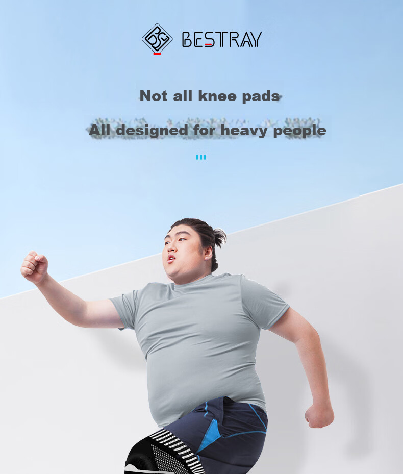 Bestray Large Size Knee Pads for Overweight Men And Women, Extra Thick Sports Knee Brace for 300 Lbs Leg Protection for Running 3