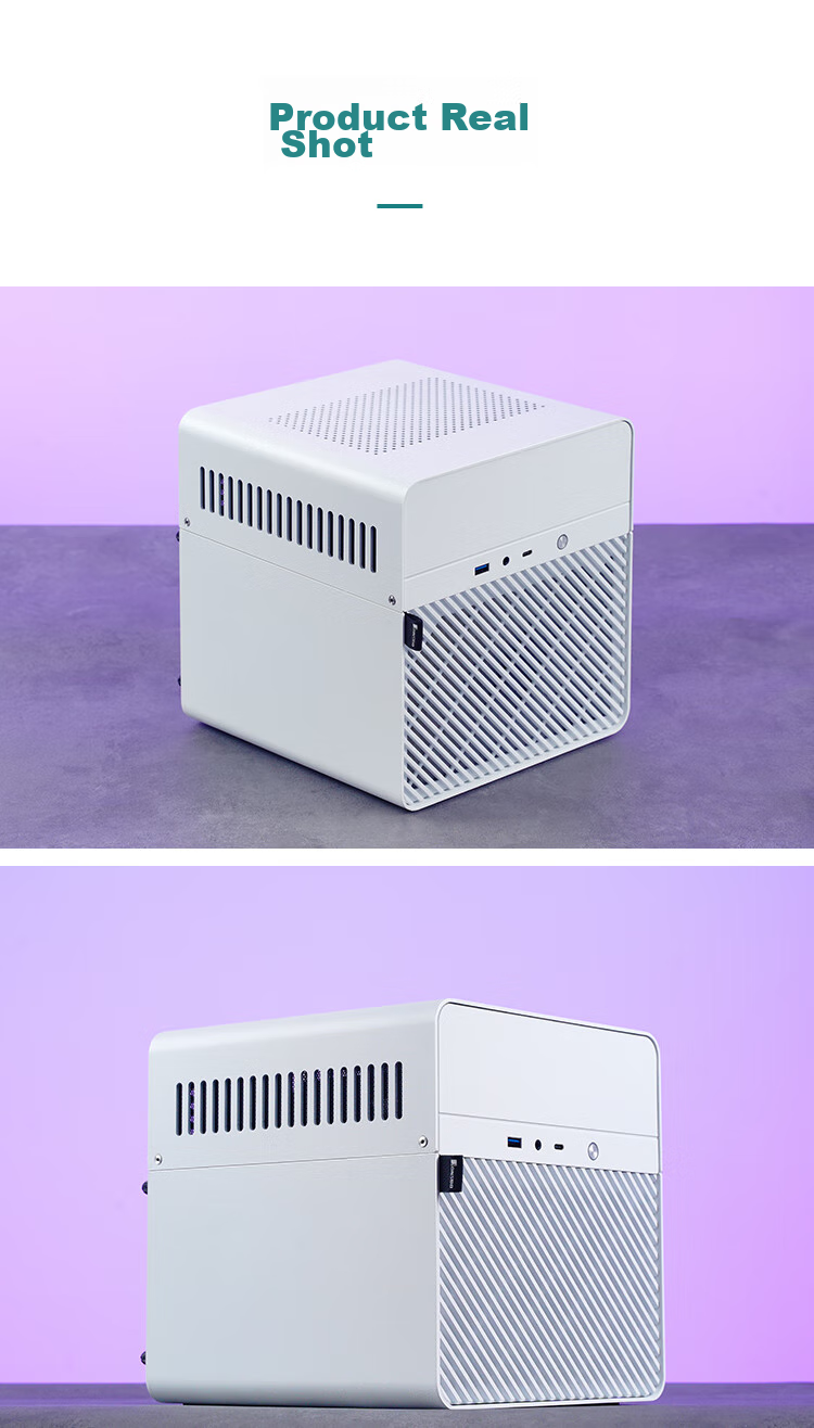 JONSBO N2 White Aluminum Case NAS Chassis (Supports ITX Form Factor, SFX Power Supply Position, Compartment Structure, 5+1 Hard Drive Bays, Includes 12CM Fan) 18