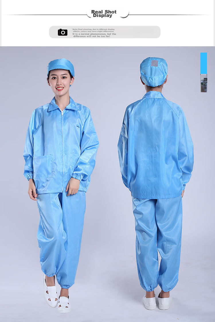 Zhierkang Antistatic Two-Piece Coverall with Hood, White 4XL, Cleanroom Protective Workwear for Dust-Free Paint Spraying And Clean Rooms 2