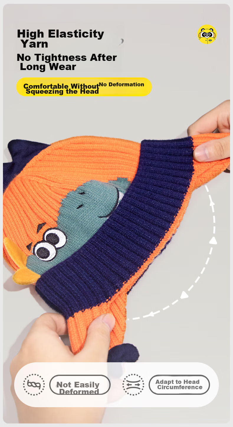 Moremerry Children's Hat, Autumn And Winter Ear Protection, Boys And Girls Warm Knitted Hat, Baby Student Fashionable Cap, Pink 10