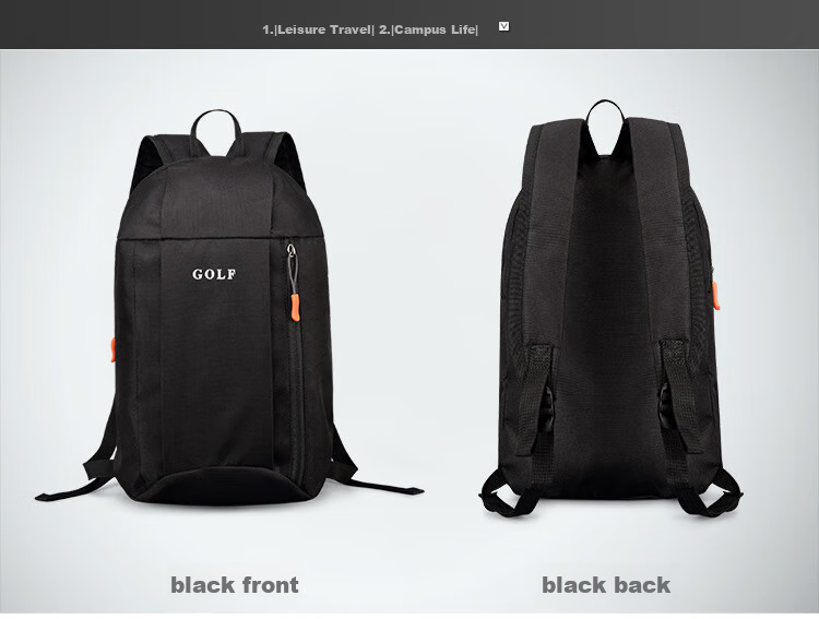 GOLF Men's Backpack, Casual Travel Mini Backpack, Lightweight Small Schoolbag, 5I032885J, Black 11