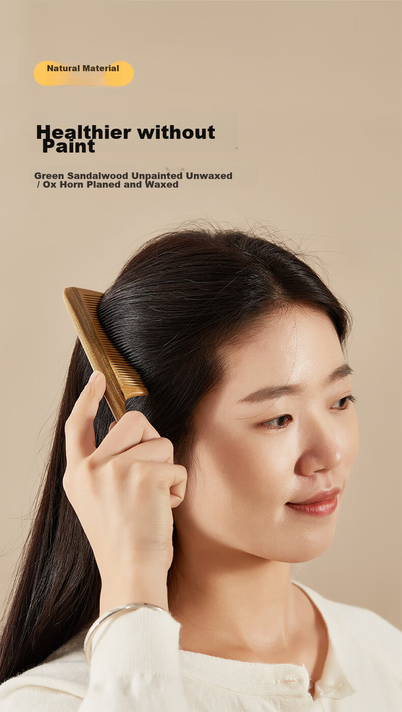 Chuxin Natural Sheep Horn Comb, Pointed Tail Comb with Fine Teeth, Dense Comb for Parting Hair, Braiding, Children, Girls, Women, Specialized Comb for Ladies, Baby Comb 6